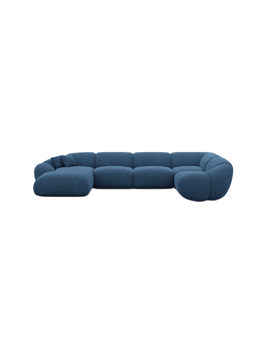 
6-Sitzer Design Panorama-Sofa „Arden XL“ mit Strukturstoff-Bezug - Strukturstoff Anthrazit / Lange Seite links