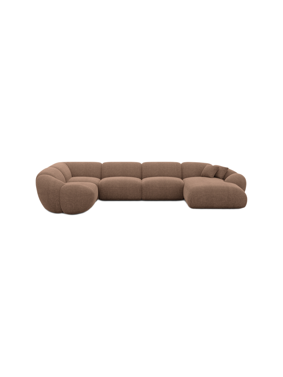 
6-Sitzer Design Panorama-Sofa „Arden XL“ mit Strukturstoff-Bezug - Strukturstoff Anthrazit / Lange Seite links