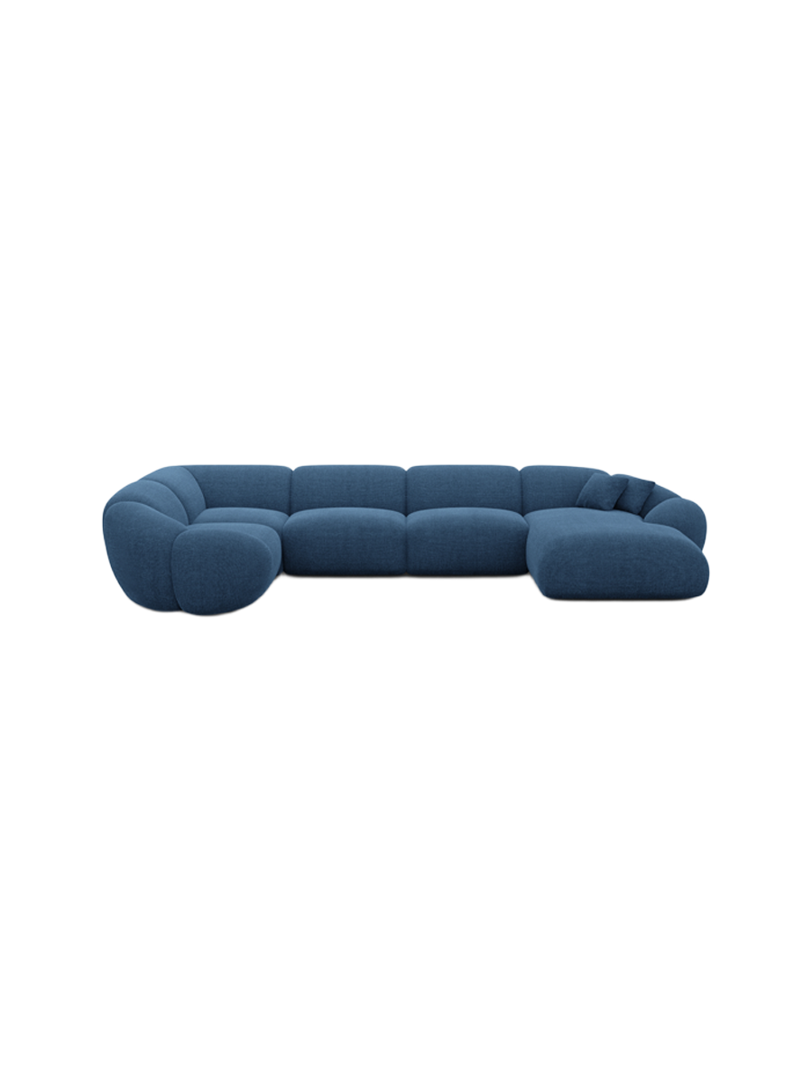 
6-Sitzer Design Panorama-Sofa „Arden XL“ mit Strukturstoff-Bezug - Strukturstoff Anthrazit / Lange Seite links
