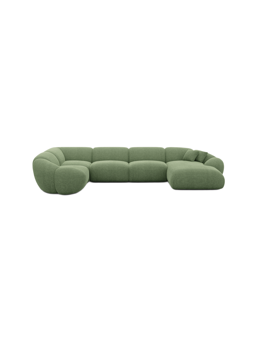 
6-Sitzer Design Panorama-Sofa „Arden XL“ mit Strukturstoff-Bezug - Strukturstoff Anthrazit / Lange Seite links
