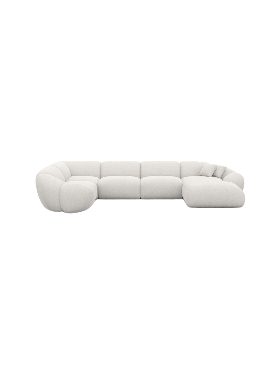 
6-Sitzer Design Panorama-Sofa „Arden XL“ mit Strukturstoff-Bezug - Strukturstoff Anthrazit / Lange Seite links
