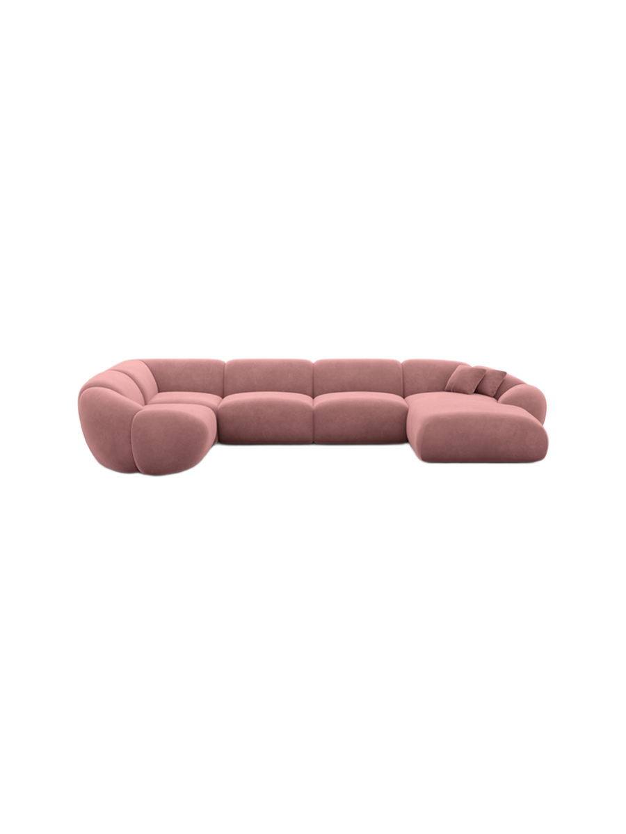 
6-Sitzer Design Panorama-Sofa „Arden XL“ mit Samtbezug - Samtbezug Königsblau / Lange Seite links