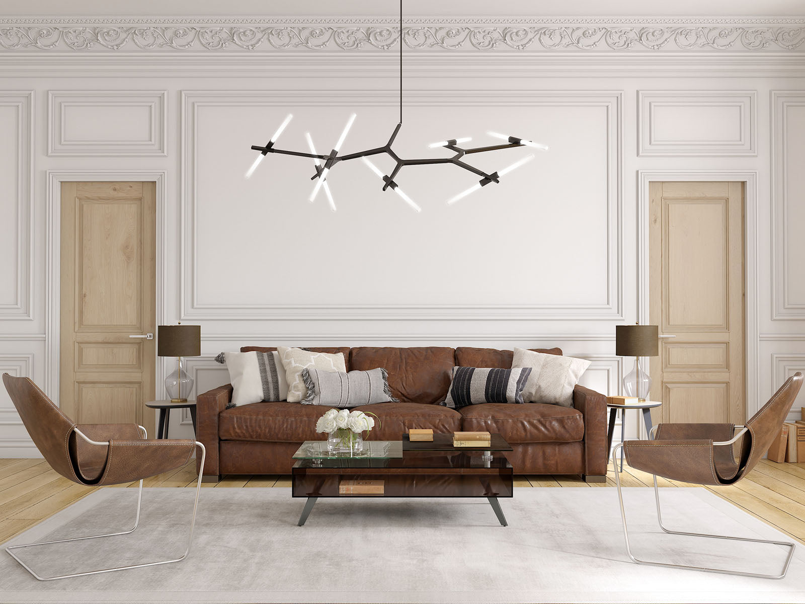 
Extendable, Flexible Designer Ceramic Coffee Table "Memphis"