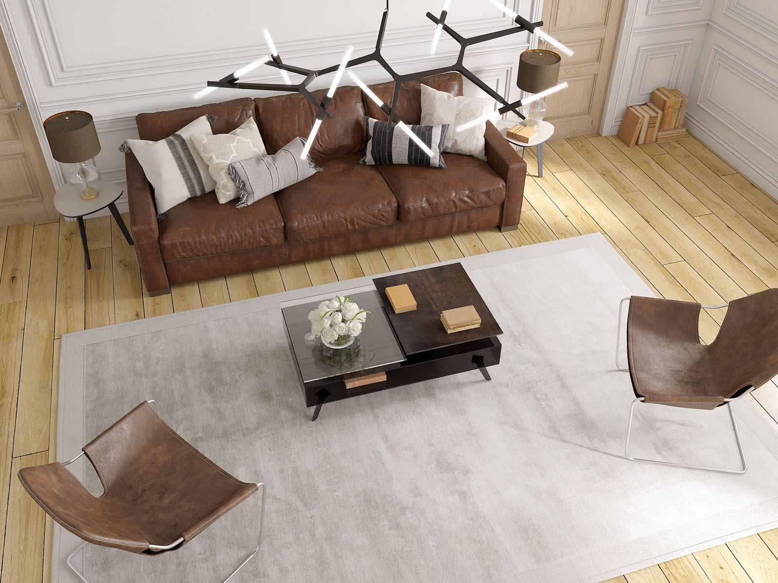 
Extendable, Flexible Designer Ceramic Coffee Table "Memphis"
