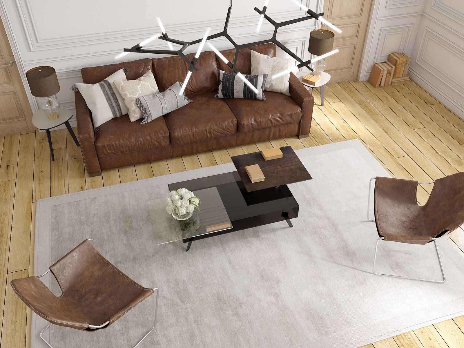 
Extendable, Flexible Designer Ceramic Coffee Table "Memphis"