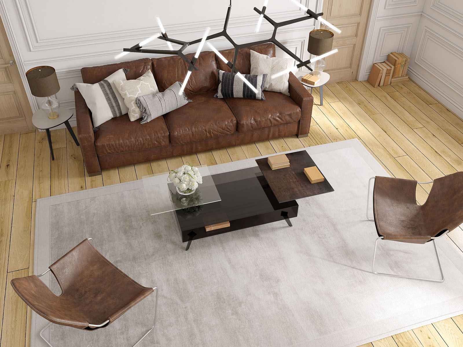 
Extendable, Flexible Designer Ceramic Coffee Table "Memphis"