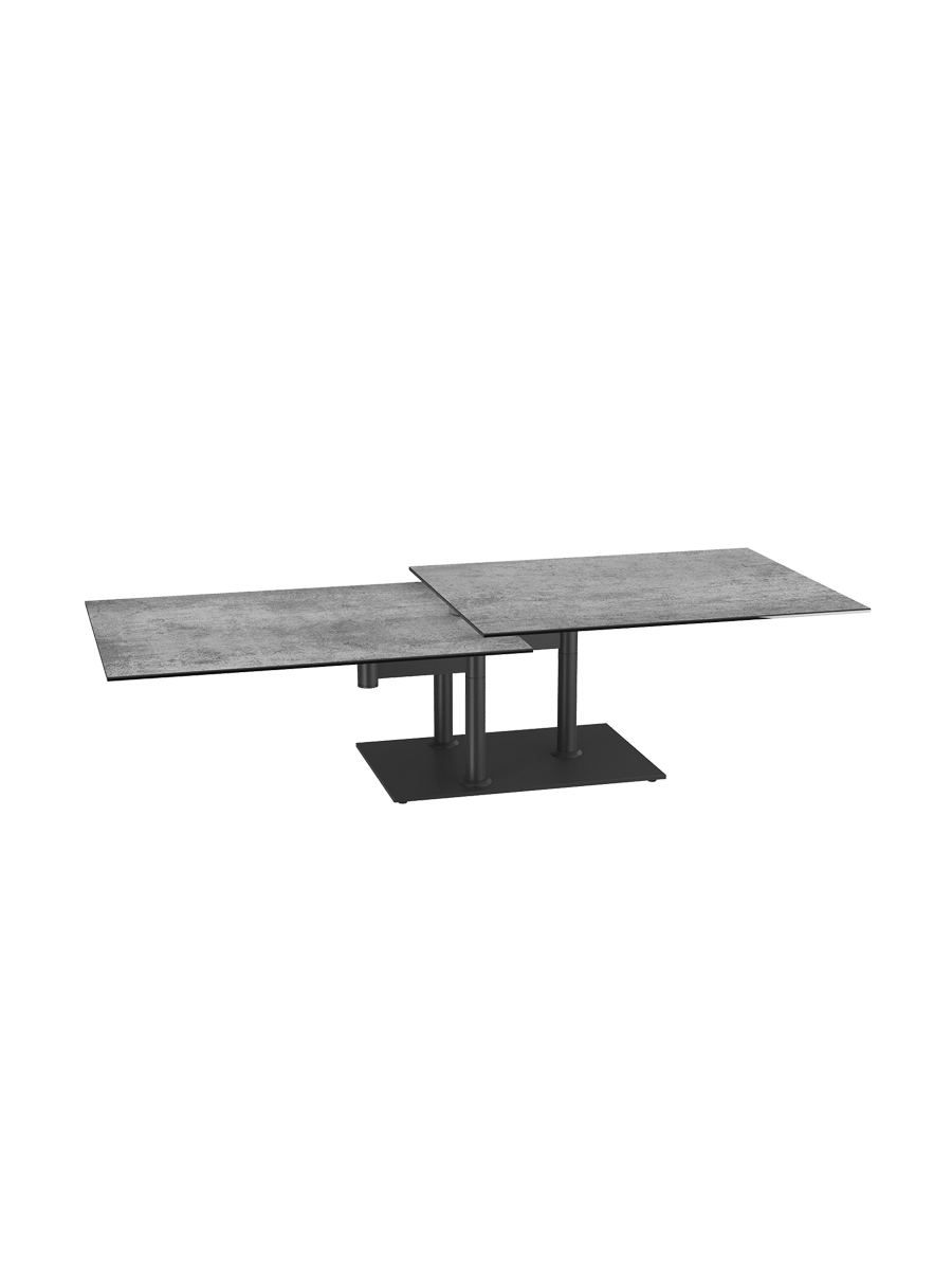 
Extendable, flexible designer ceramic coffee table "Opera Double" - Titan