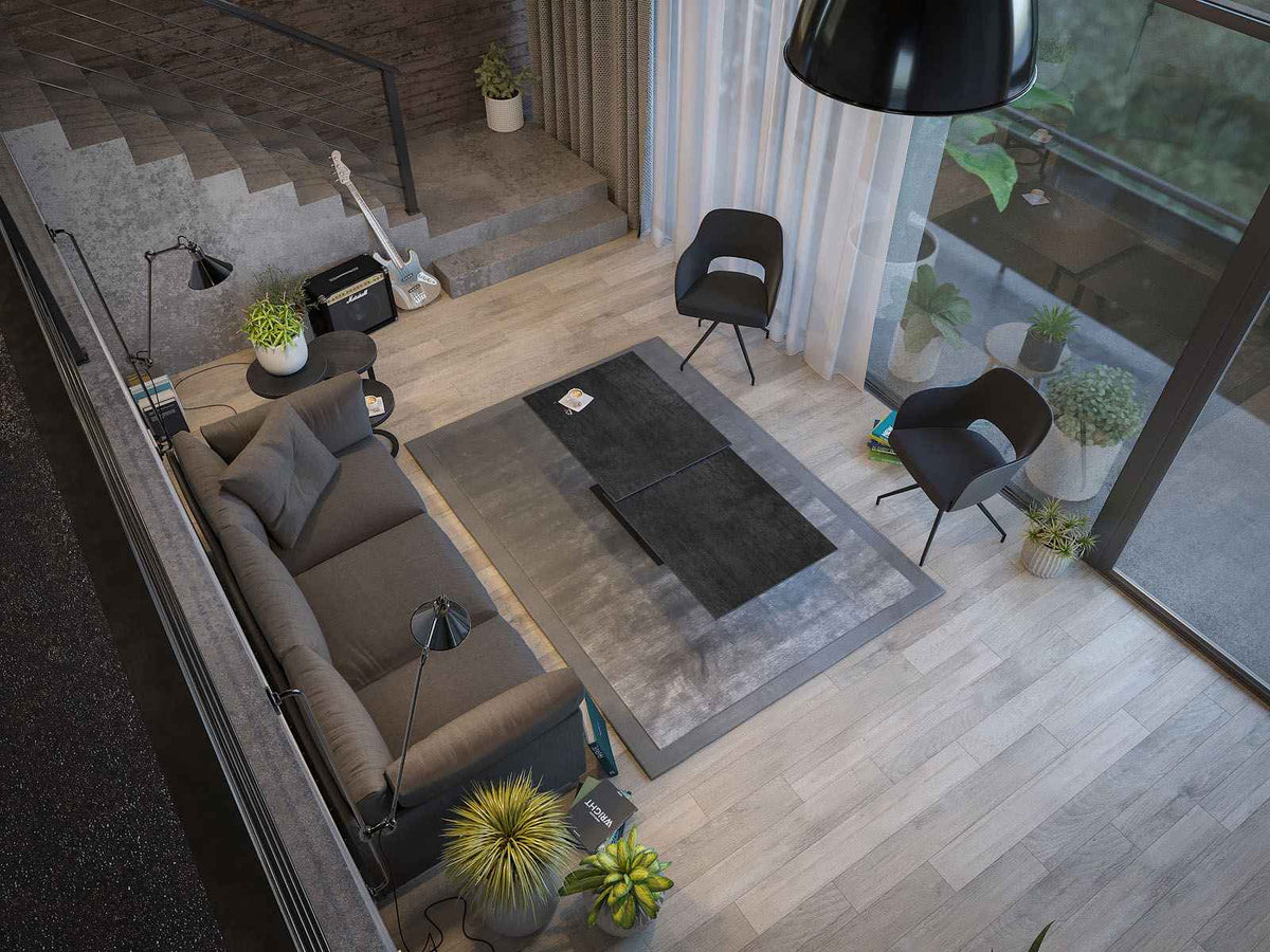 
Ausziehbarer, flexibler Design Keramik Couchtisch „Opera Double“ - Titan