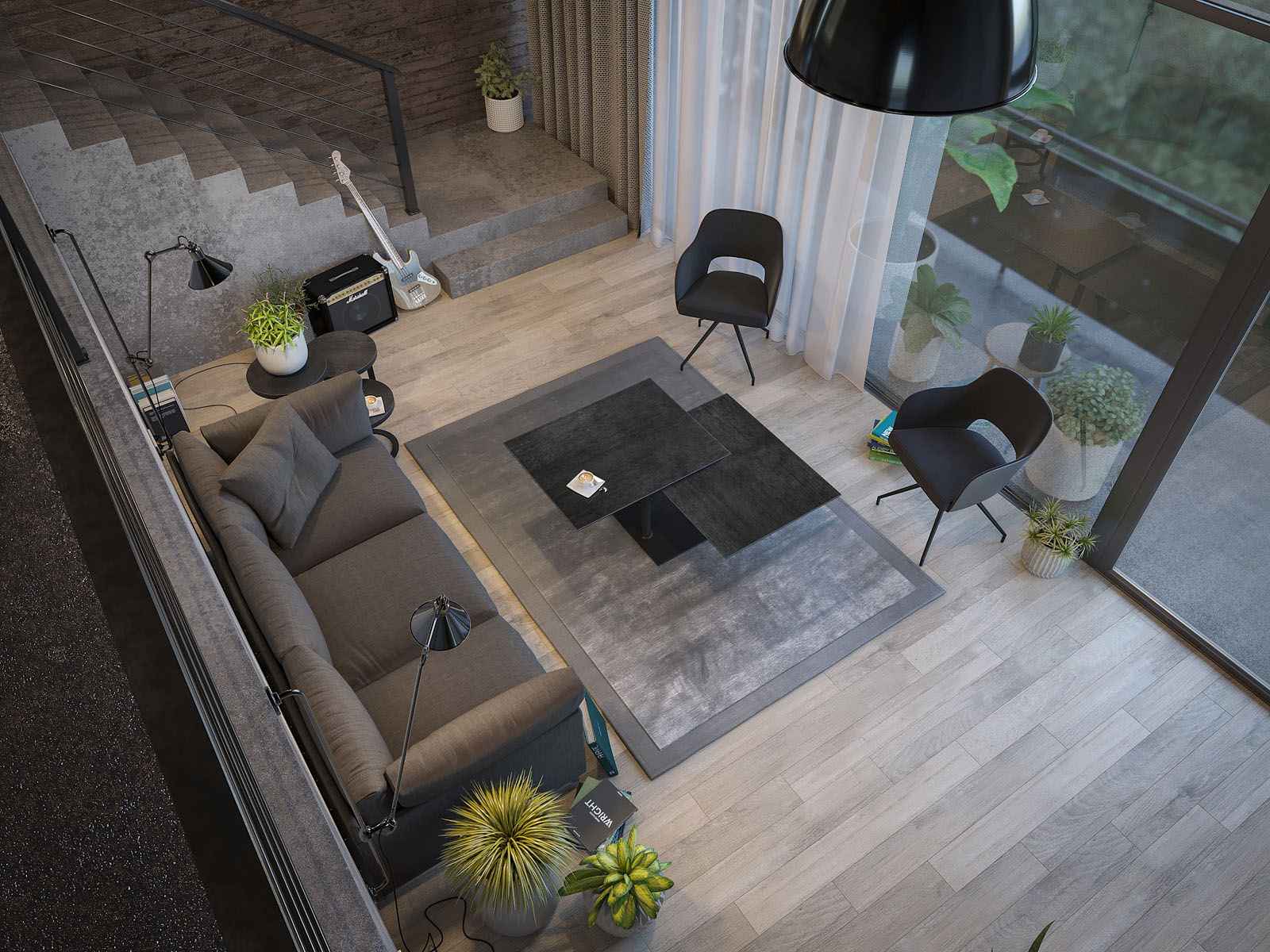
Extendable, flexible designer ceramic coffee table "Opera Double" - Titan