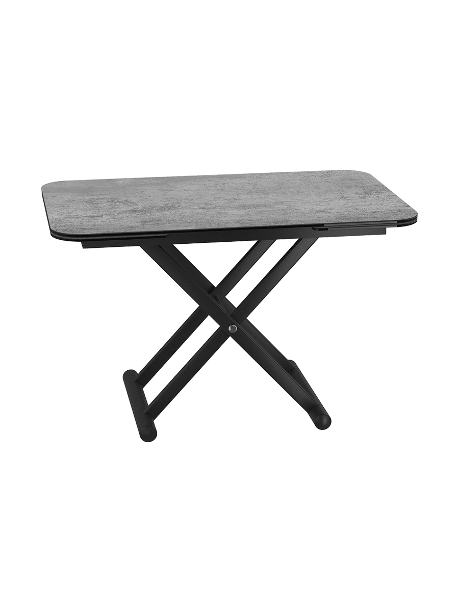
Höhenverstellbarer und ausziehbarer Design Ess- und Couchtisch „Enora“ - Silver