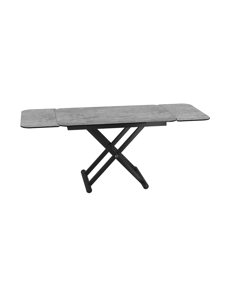 
Höhenverstellbarer und ausziehbarer Design Ess- und Couchtisch „Enora“ - Silver