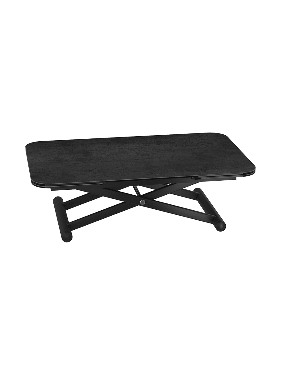 
Height-Adjustable and Extendable Design Dining and Coffee Table "Enora" - Titan
