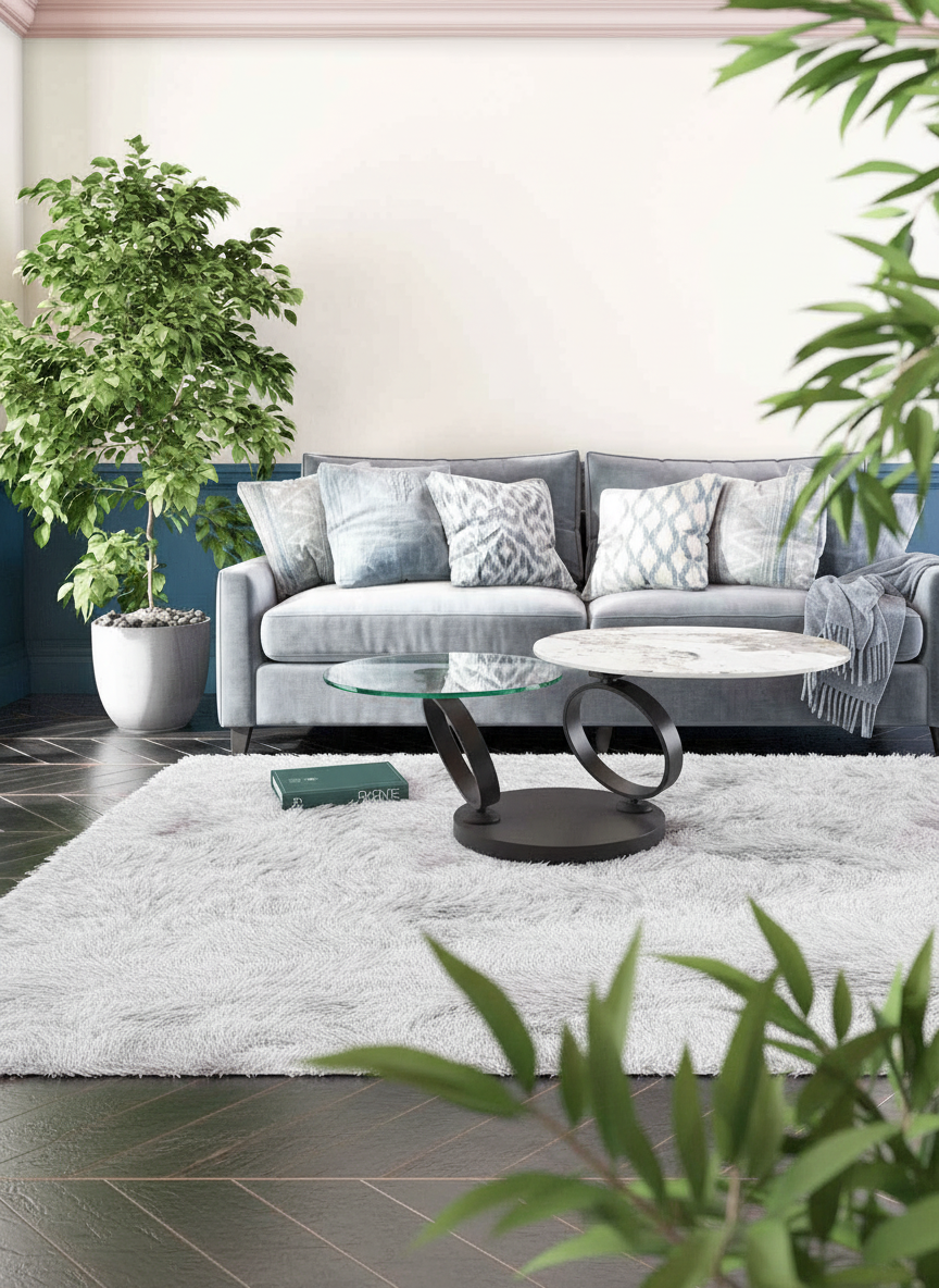 
Tavolino da salotto allungabile e flessibile di design «Eolia Black» - Ceramica Calcatta lucida