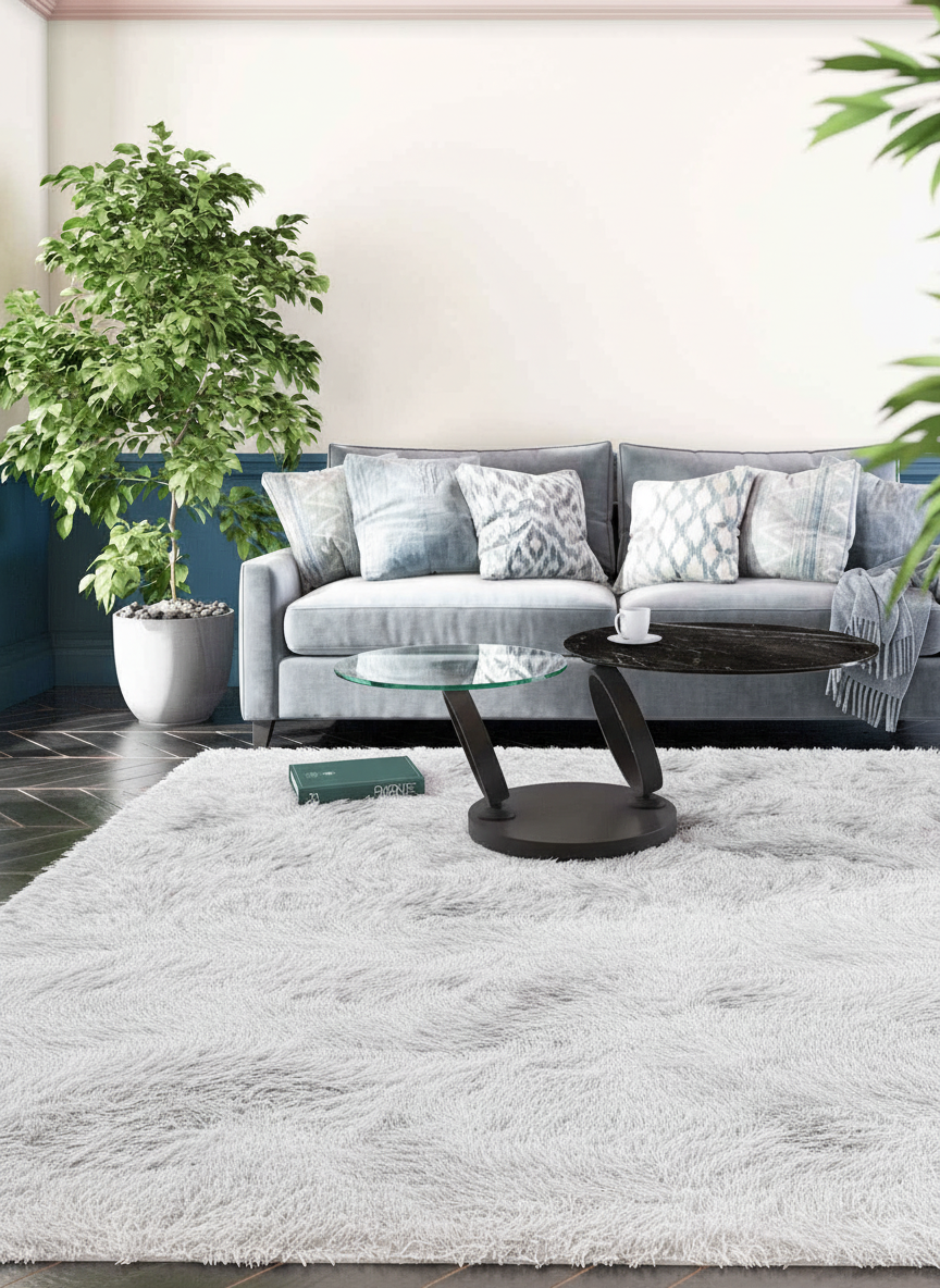 
Ausziehbarer, flexibler Design Couchtisch „Eolia Black“ - Keramik Marquina matt