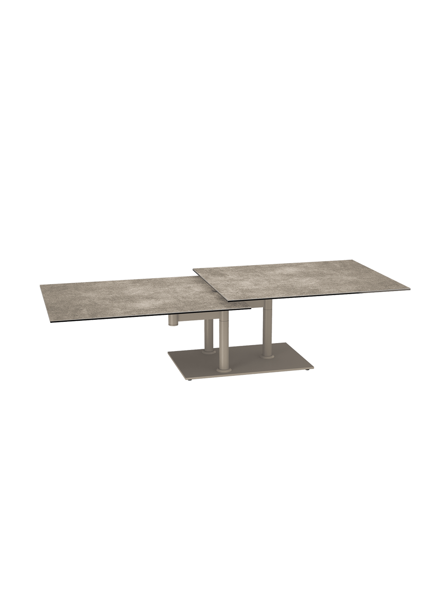 
Extendable, flexible designer ceramic coffee table "Opera Double" - Titan