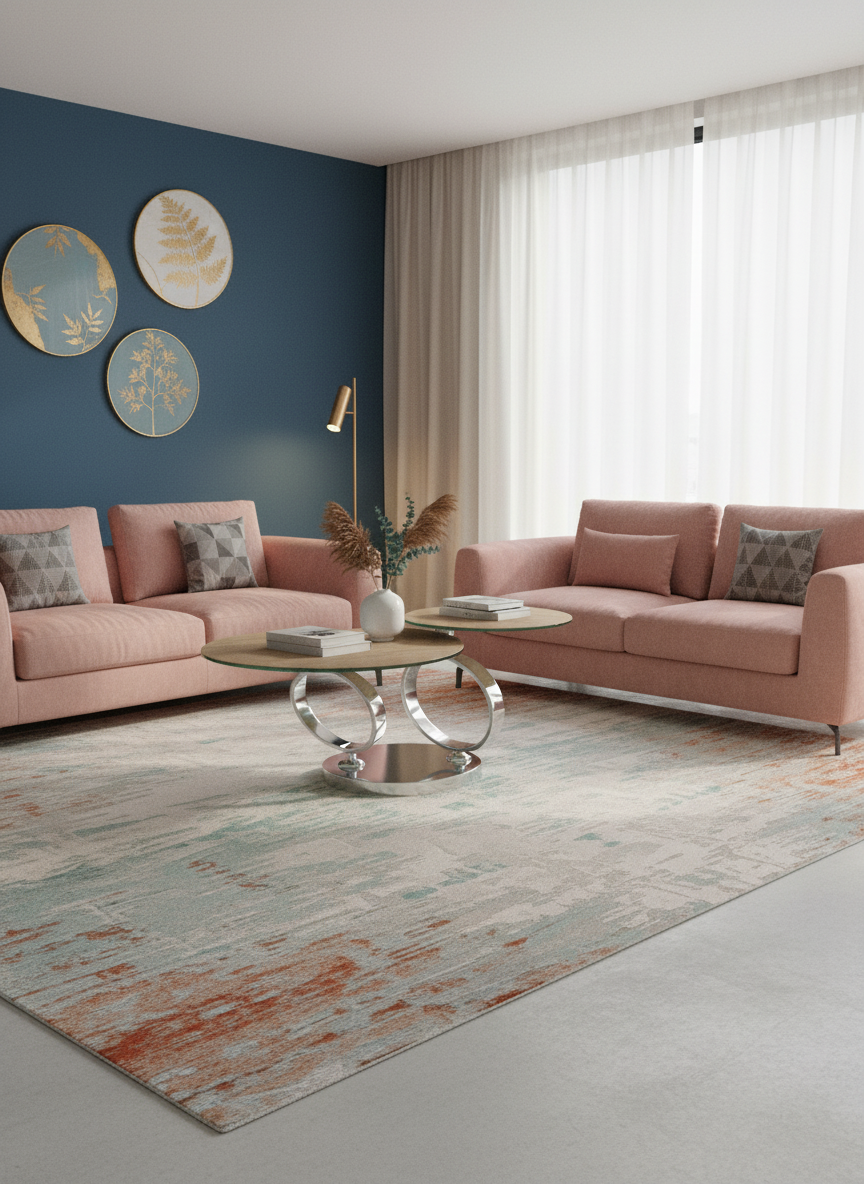 
Ausziehbarer, flexibler Design Keramik Couchtisch „Eolia Double Silver“ - Keramik Eiche hell