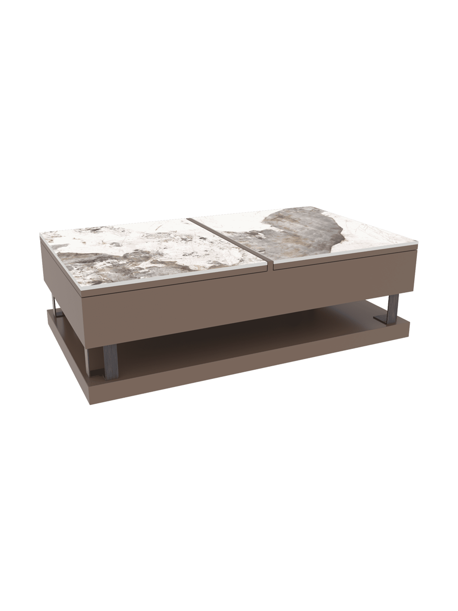 
Functional, height-adjustable ceramic design coffee table "Torino"