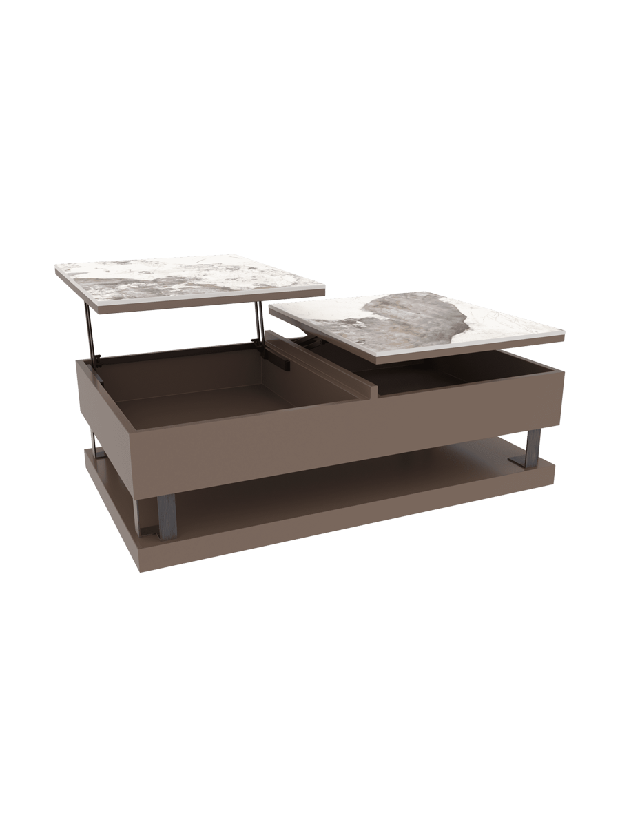 
Functional, height-adjustable ceramic design coffee table "Torino"