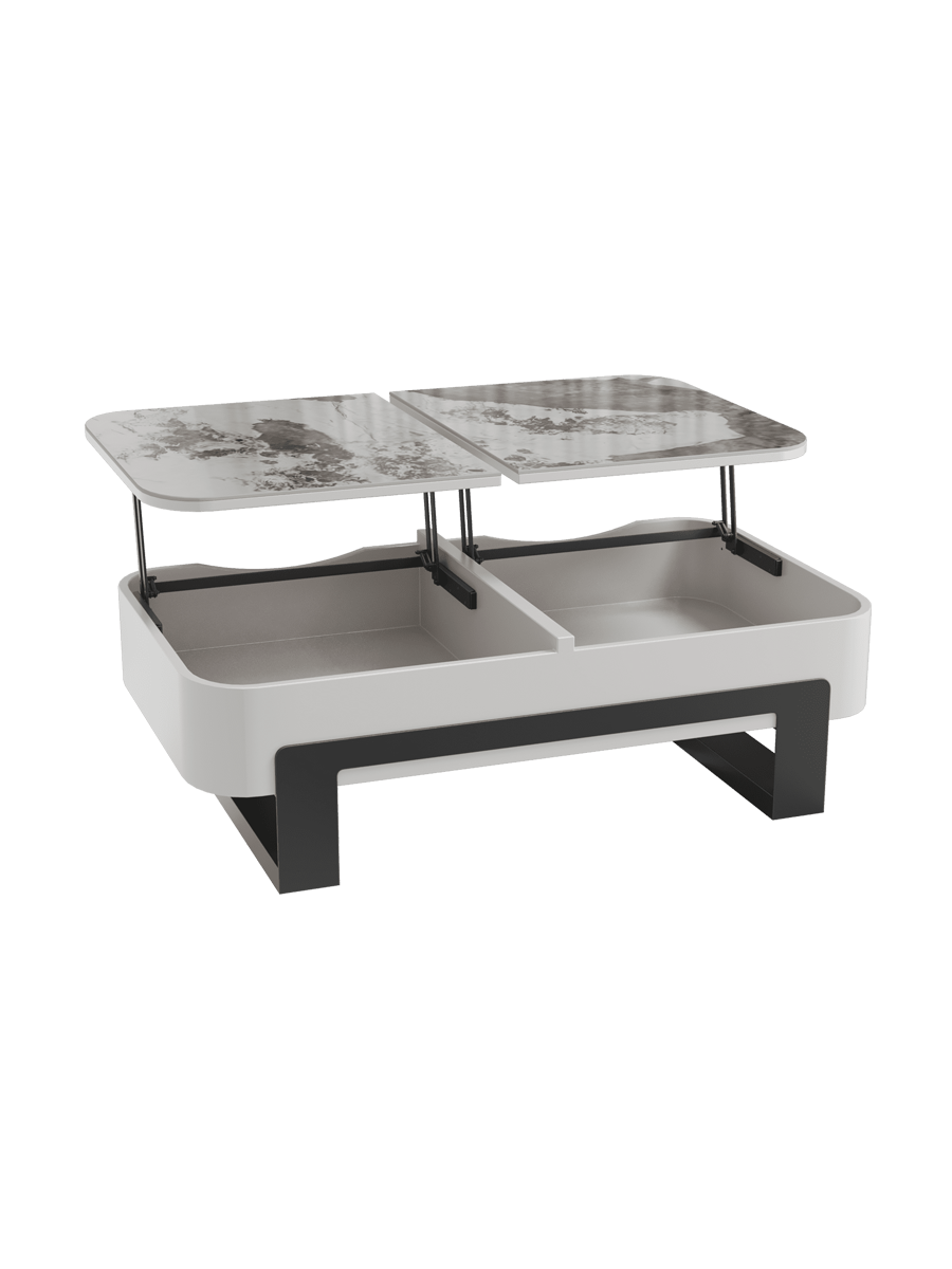 
Table basse design fonctionnelle et réglable en hauteur en céramique « Sydney »