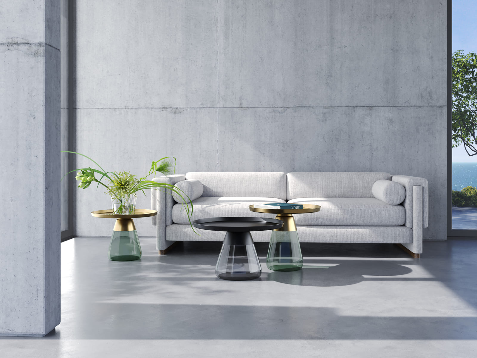 
Design Couchtisch „Drop“ in verschiedenen Varianten - Schwarz