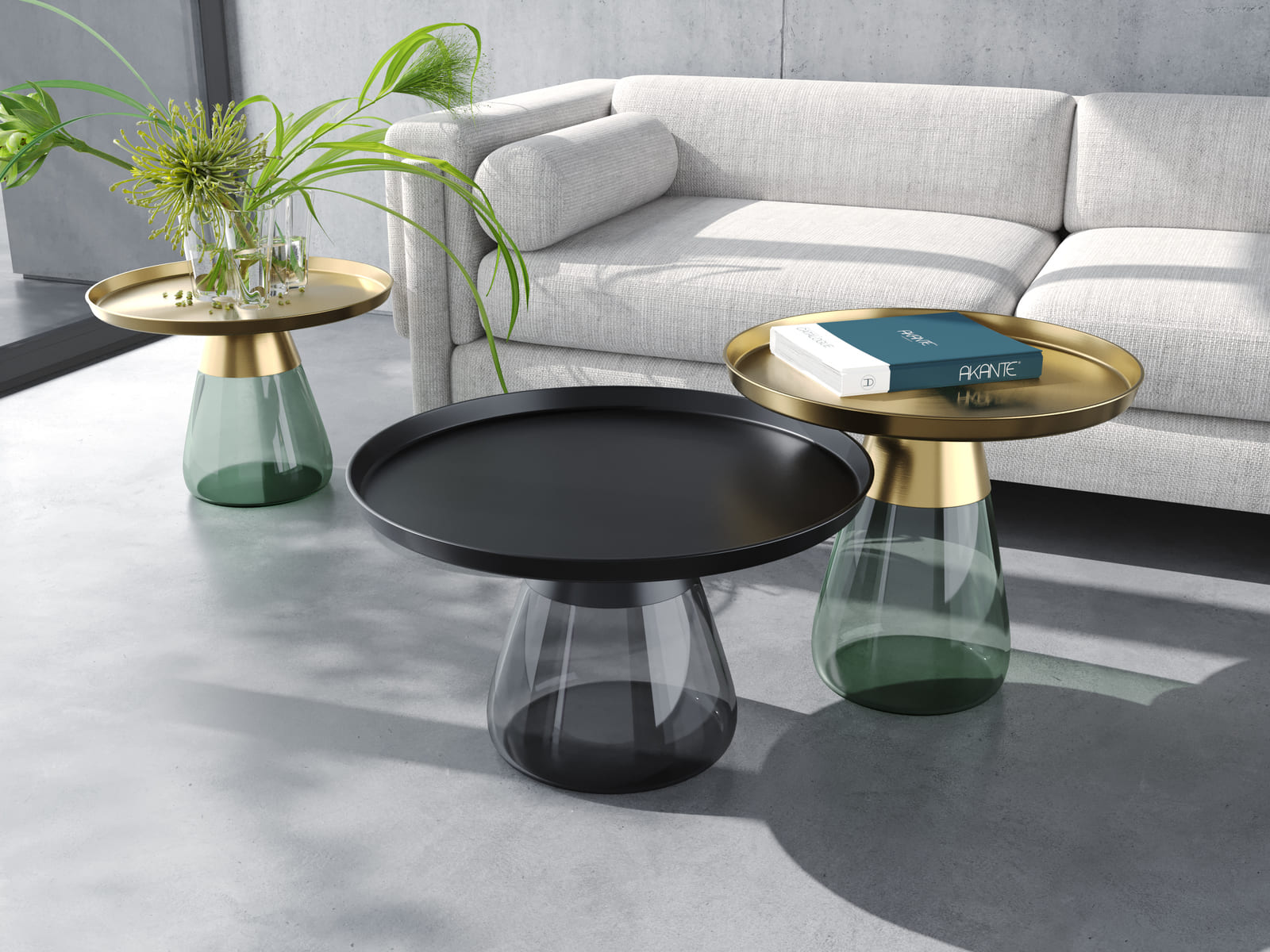 
Design Couchtisch „Drop“ in verschiedenen Varianten - Schwarz