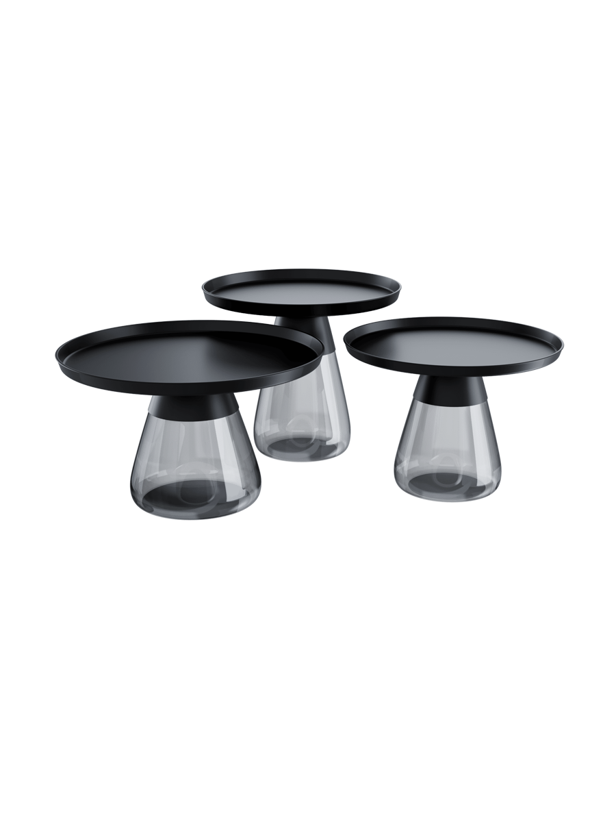 
Design Couchtisch „Drop“ in verschiedenen Varianten - Schwarz