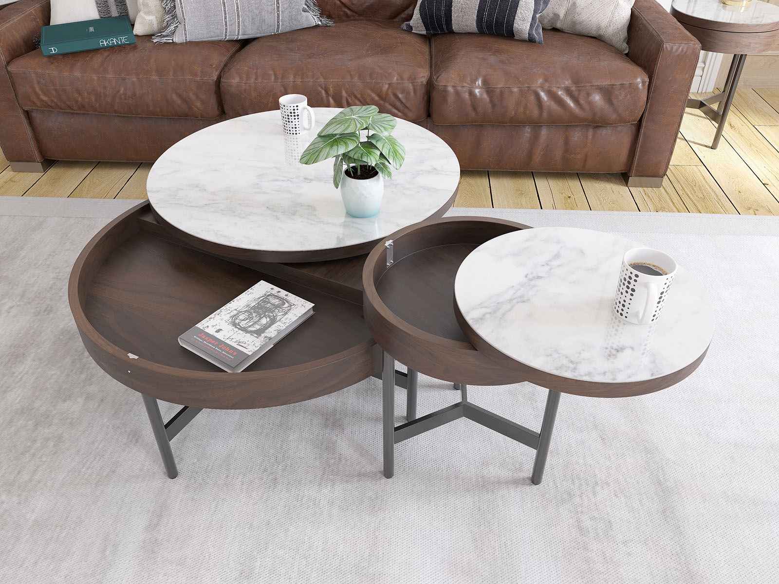 
Table basse design fonctionnelle en céramique « Kingston »
