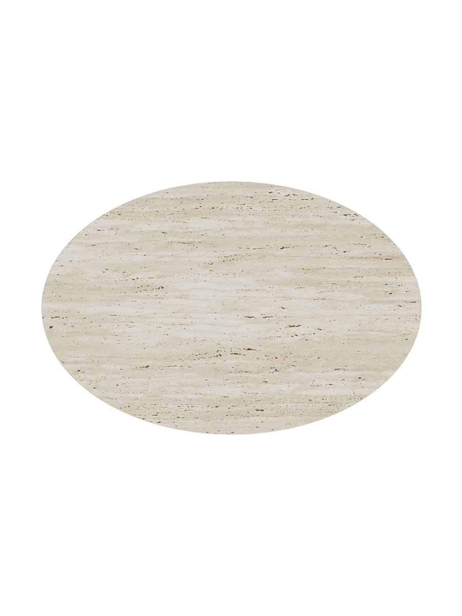 
Ausziehbarer, flexibler Design Keramik Couchtisch „Alba Roulette“ - Keramik Travertin