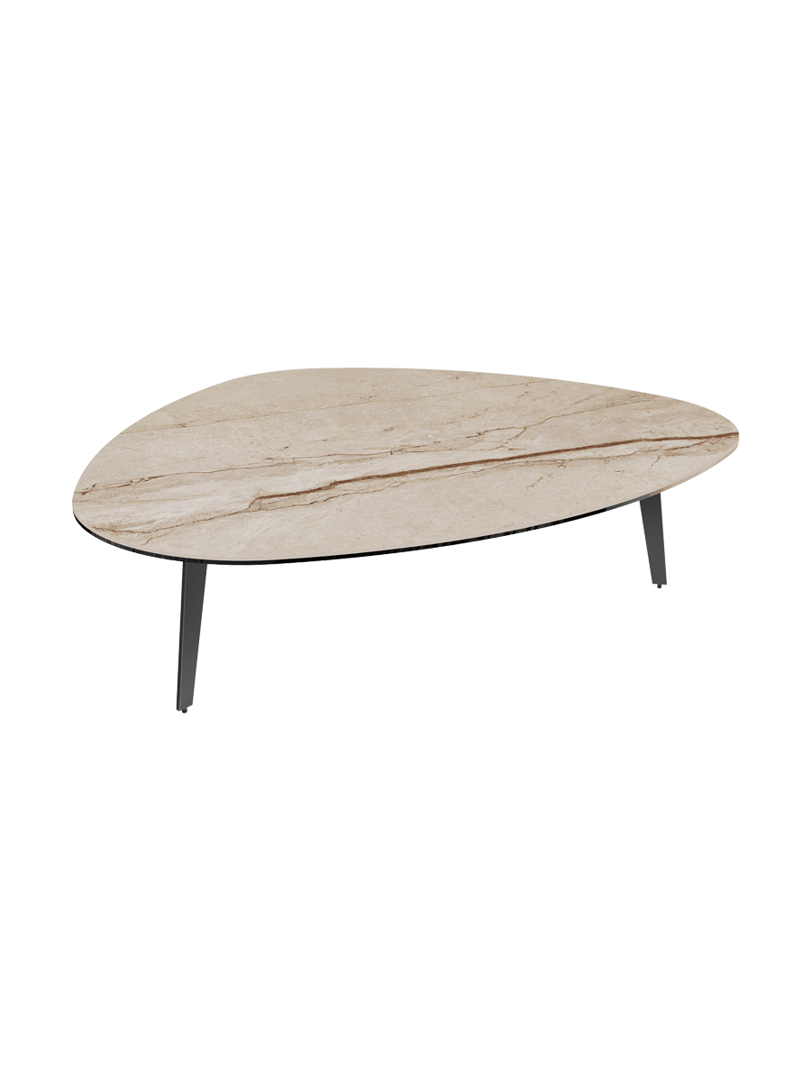 
Grande table basse design « Grande Galet » 140 x 120 cm - Effet marbre Doro / Hauteur 33 cm