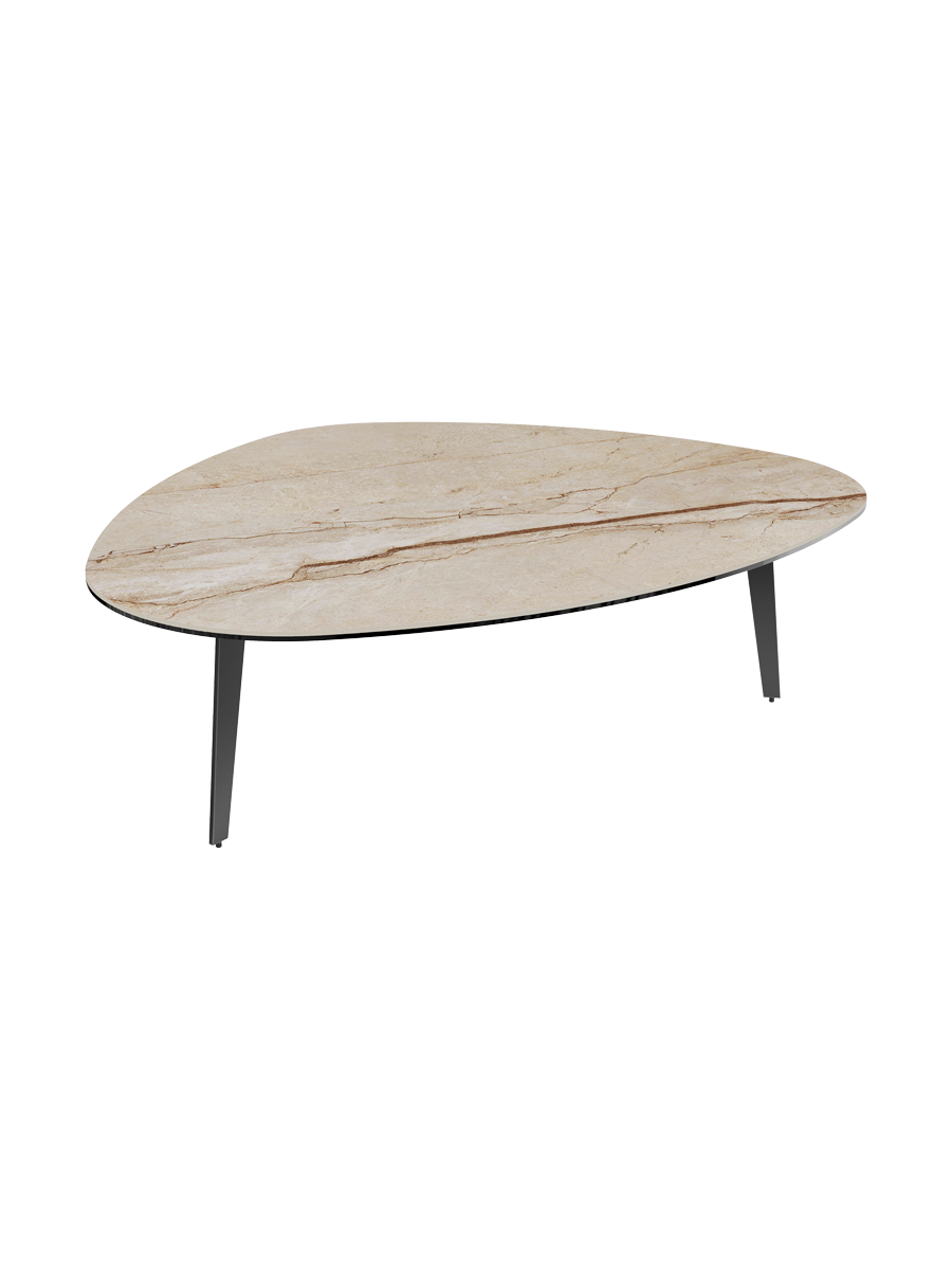 
Grande table basse design « Grande Galet » 140 x 120 cm - Effet marbre Doro / Hauteur 33 cm
