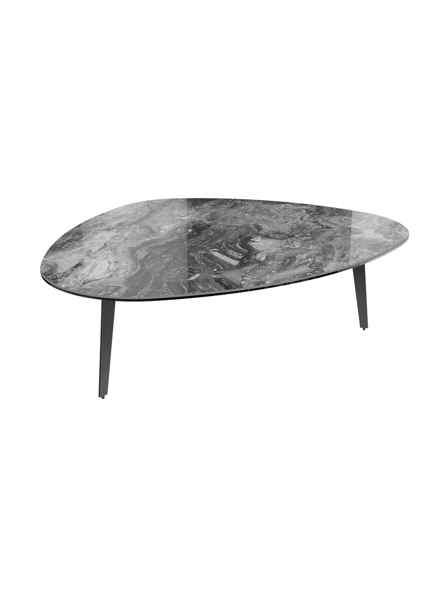 
Grande table basse design « Grande Galet » 140 x 120 cm - Effet marbre Doro / Hauteur 33 cm