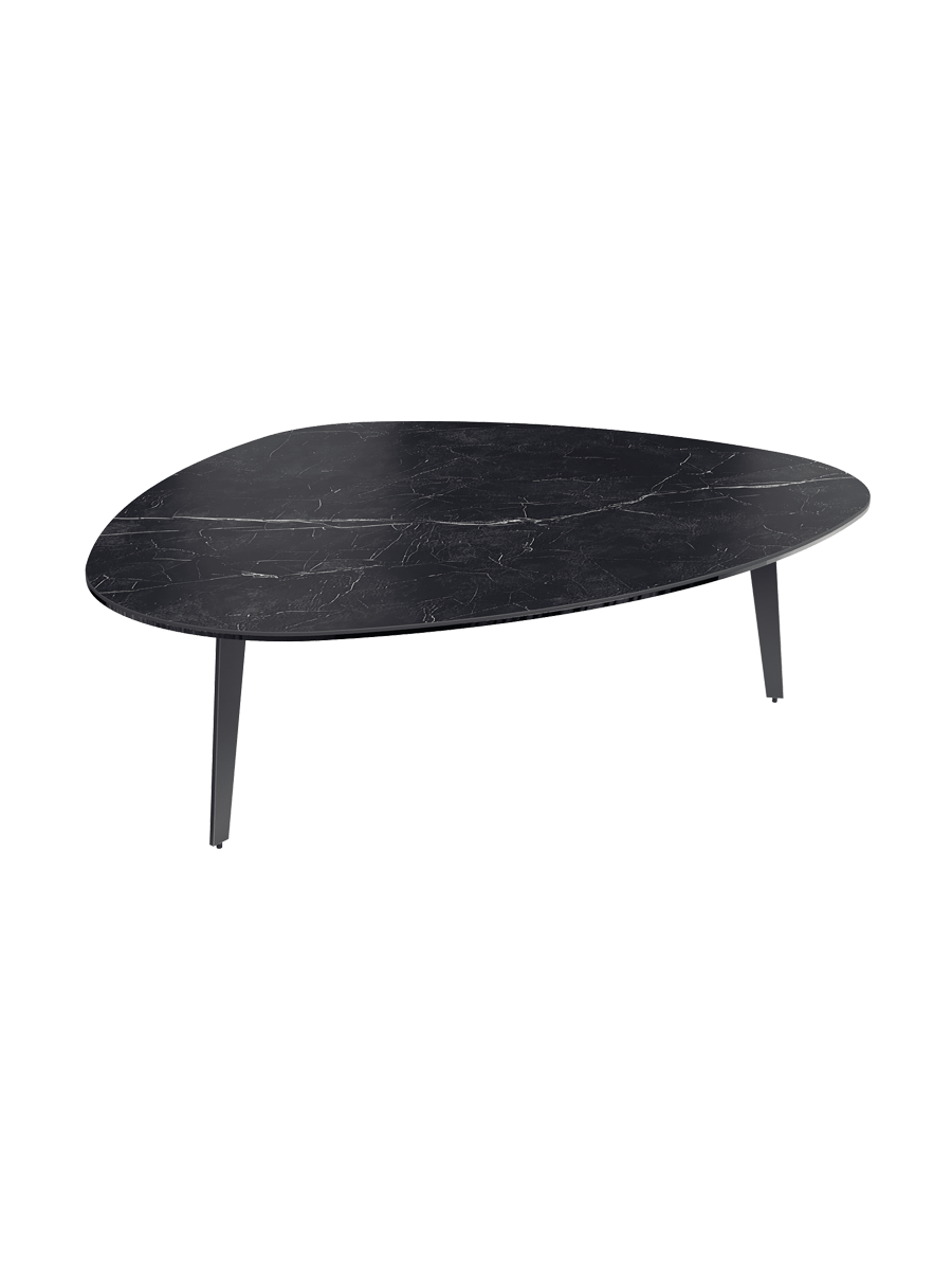 
Grande table basse design « Grande Galet » 140 x 120 cm - Effet marbre Doro / Hauteur 33 cm
