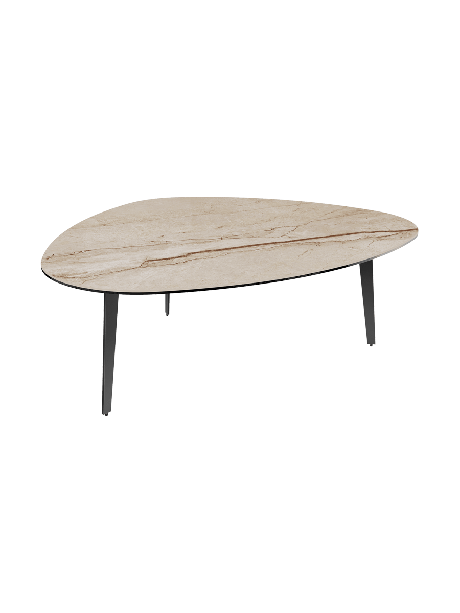 
Grande table basse design « Grande Galet » 140 x 120 cm - Effet marbre Doro / Hauteur 33 cm