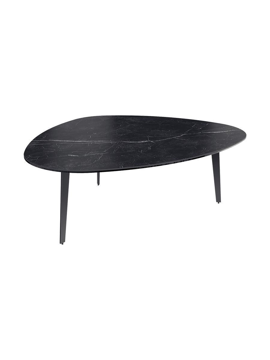 
Grande table basse design « Grande Galet » 140 x 120 cm - Effet marbre Doro / Hauteur 33 cm