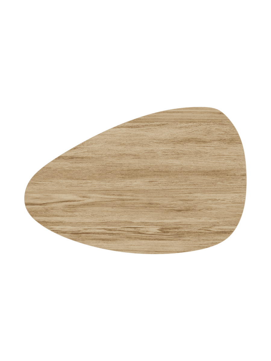 
Extendable, Flexible Designer Ceramic Coffee Table "Camelias" - Ceramic Light Oak