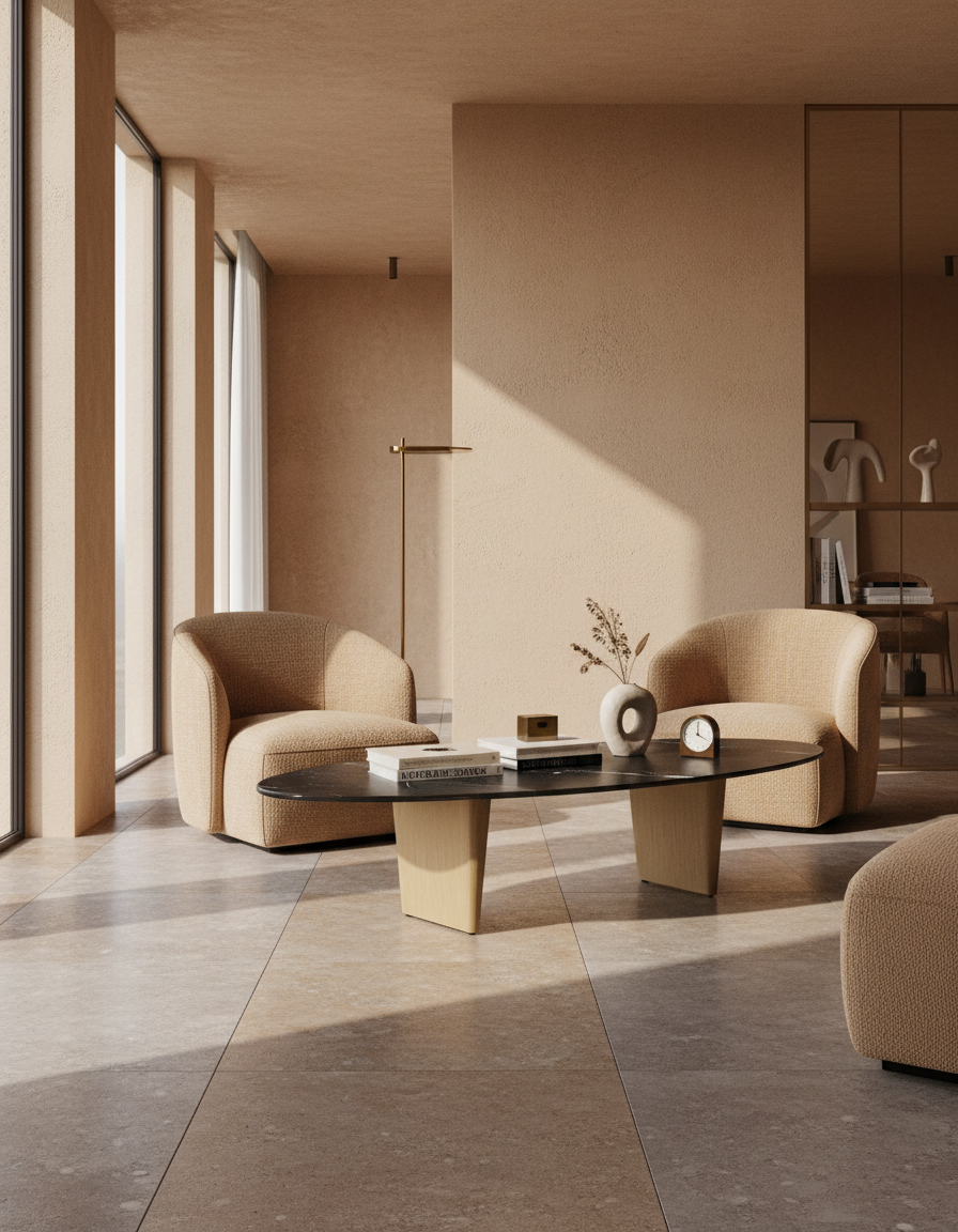 
Grosser Design Couchtisch „Goliath“ - Tischplatte: Marmoroptik Marquina / Füsse: Bronze / Länge 160 cm, Breite 70 cm, Höhe 33 cm
