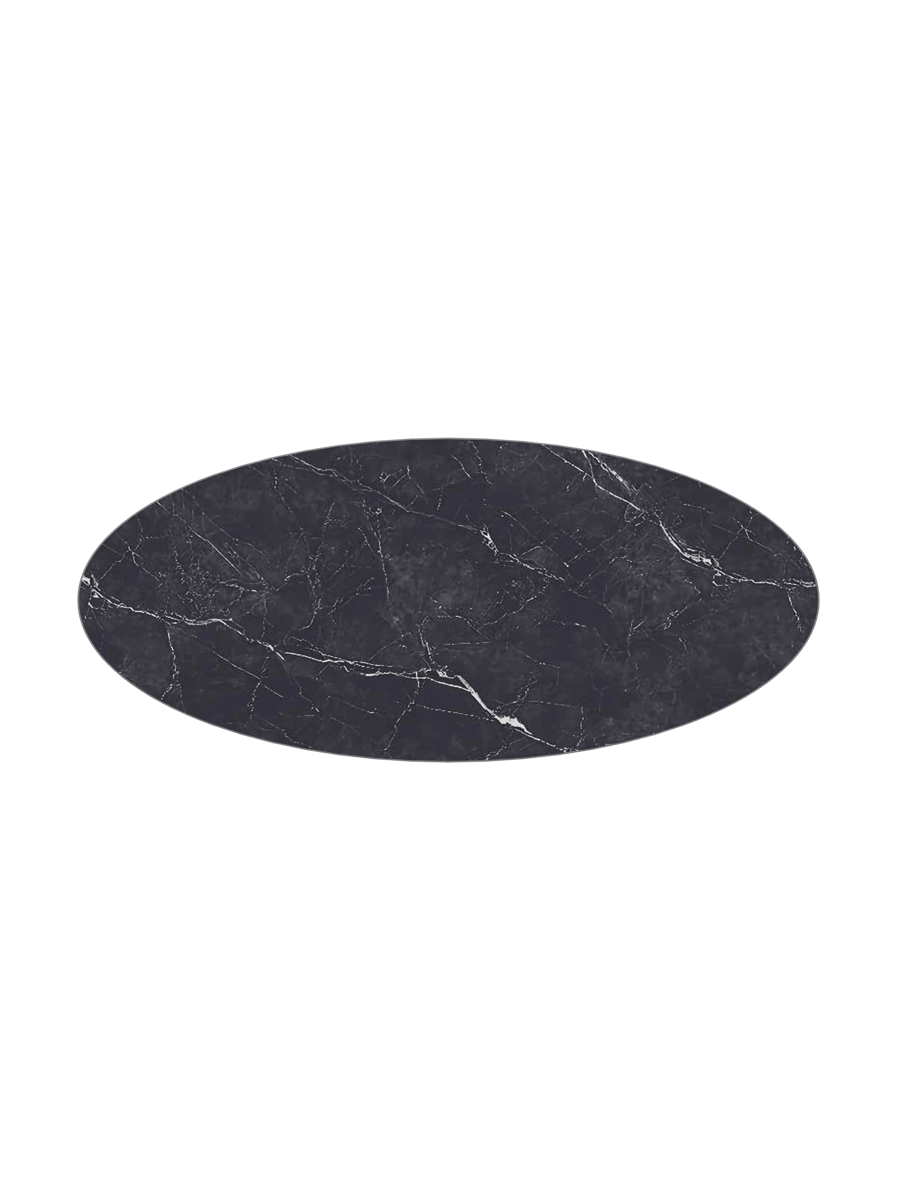 
Grosser Design Couchtisch „Goliath“ - Tischplatte: Marmoroptik Marquina / Füsse: Bronze / Länge 160 cm, Breite 70 cm, Höhe 33 cm