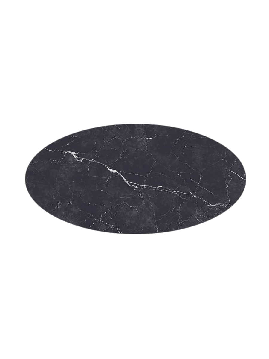 
Grosser Design Couchtisch „Goliath“ - Tischplatte: Marmoroptik Marquina / Füsse: Bronze / Länge 140 cm, Breite 70 cm, Höhe 45 cm