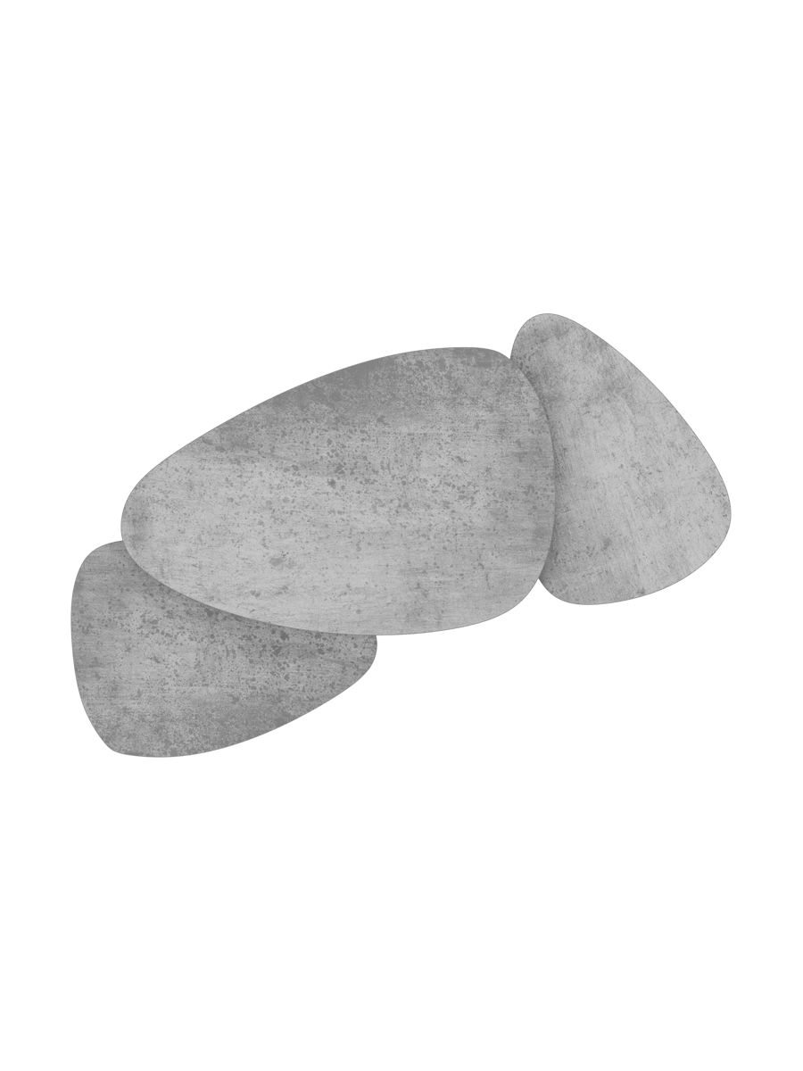 
Extendable, flexible design ceramic coffee table "Magnolias" - Ceramic Silver / Without roles