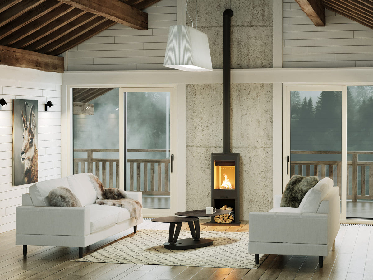 
Ausziehbarer, flexibler Design Keramik Couchtisch „Lotus“ - Marmoroptik Rostbraun