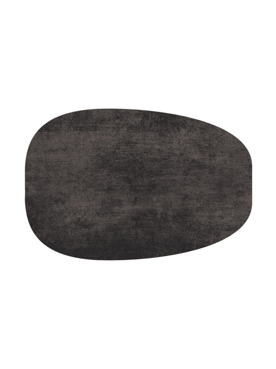 
Ausziehbarer, flexibler Design Keramik Couchtisch „Lotus“ - Marmoroptik Rostbraun