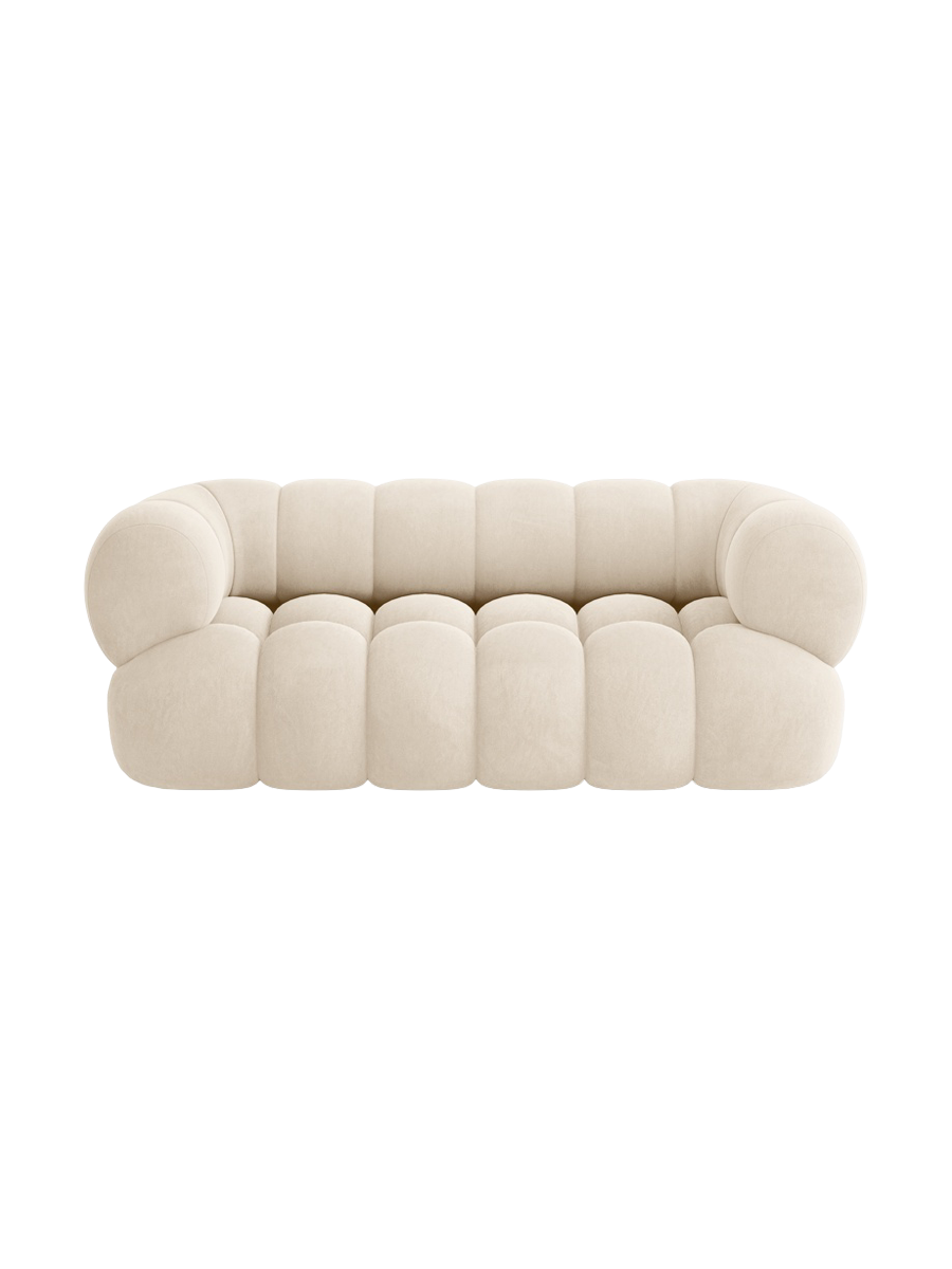 
Canapé design 2 places « Maurice » - Velours beige clair