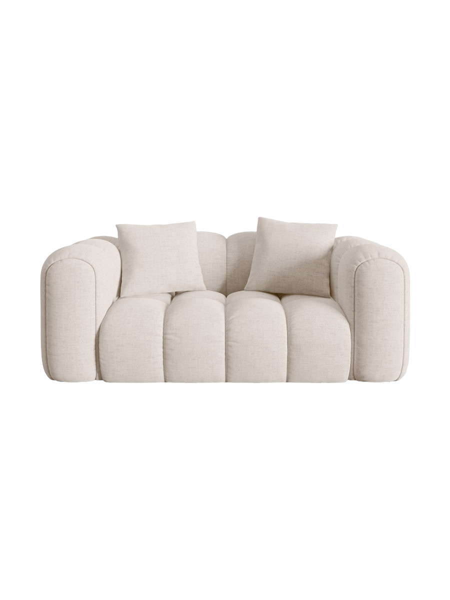 
Canapé design 2 places « Elise » - Tissu texturé beige