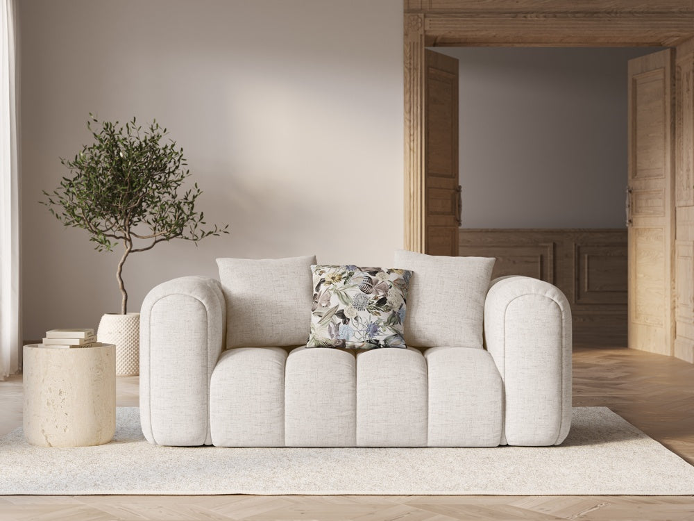 
Canapé design 2 places « Elise » - Tissu texturé beige