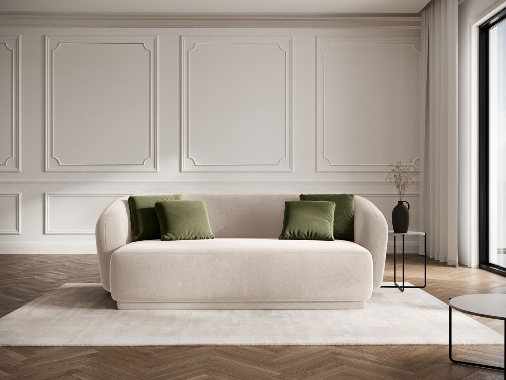 
Canapé design 2 places « Louis » - Velours Beige