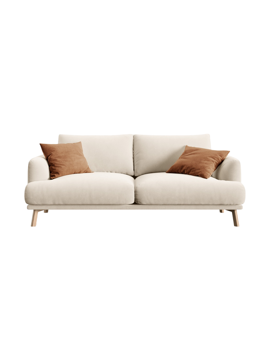 
2-Seater Designer Sofa "Margot" - Velvet Beige