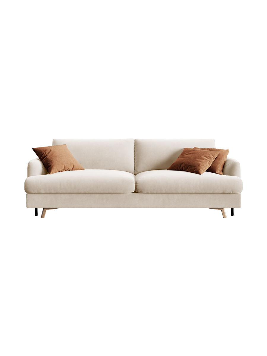 
3-seater Designer Sofa "Margot" with Bed Function - Velvet Beige