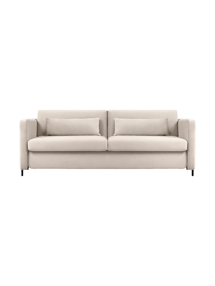 
3-seater designer sofa "Yanis" with bed function - Velvet Beige