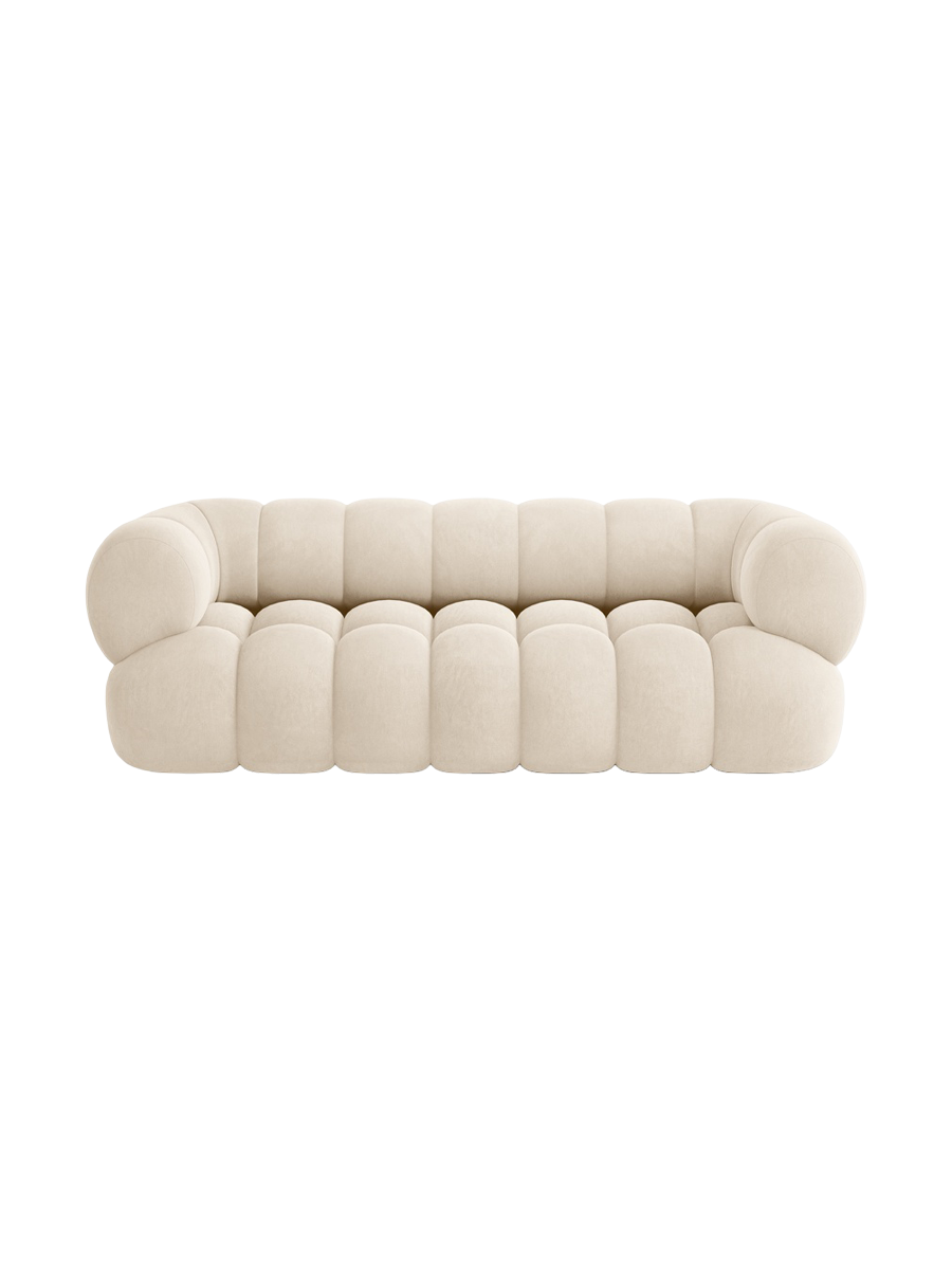 
Canapé design 3 places « Maurice » - Velours beige clair