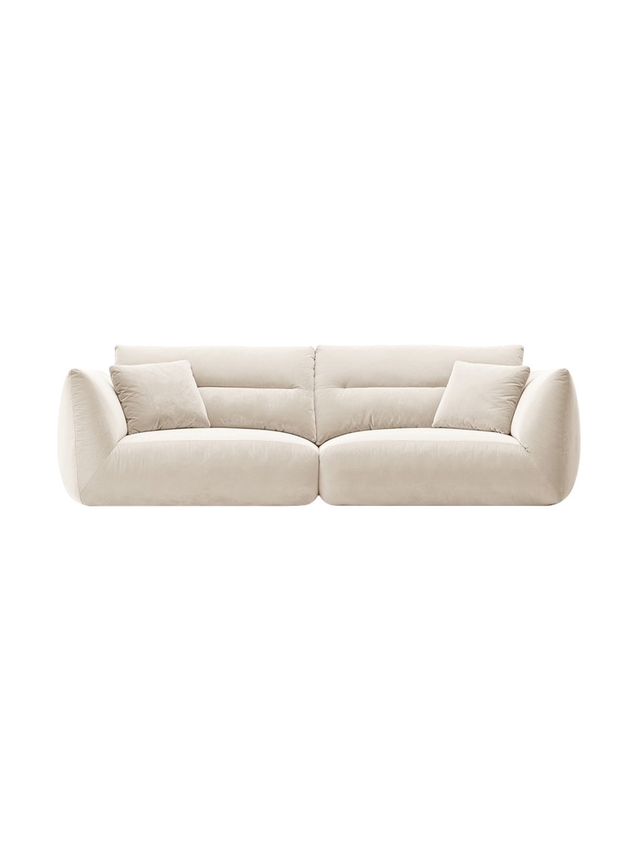 
4-seater design sofa "Maurie" - Velvet Ivory